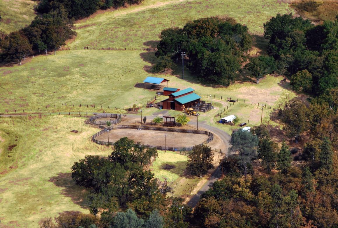 Aerial of Barn and Arena