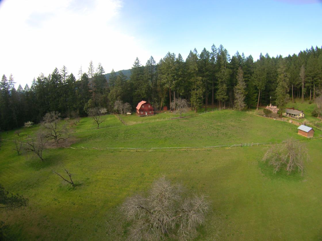 Aerial to home and barn